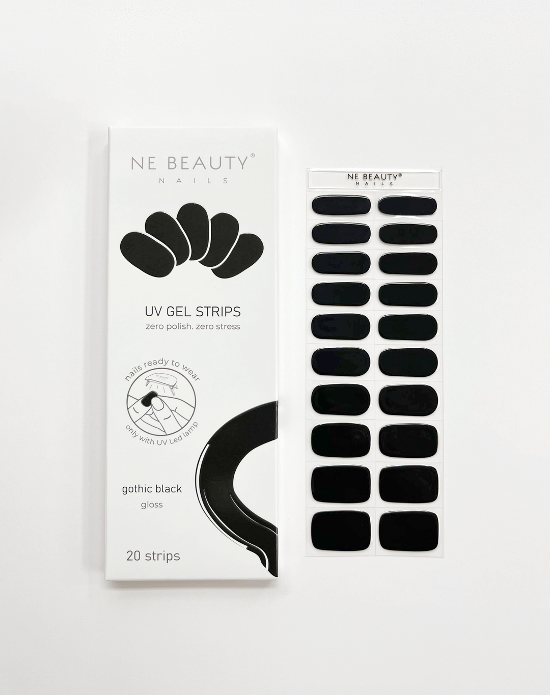 Gothic Black UV Gel Strips