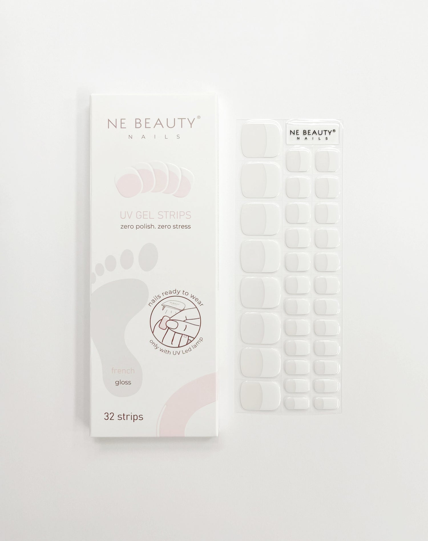 French Pedicure UV Gel Strips